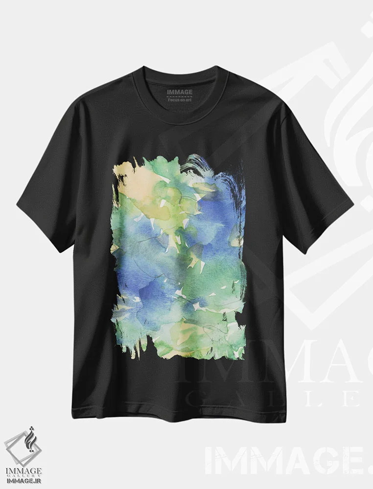 تیشرت مشکی طرح دار گیاهان خیال انگیز I، دکور معاصر اثر ساموئل دیکسون | immage.ir