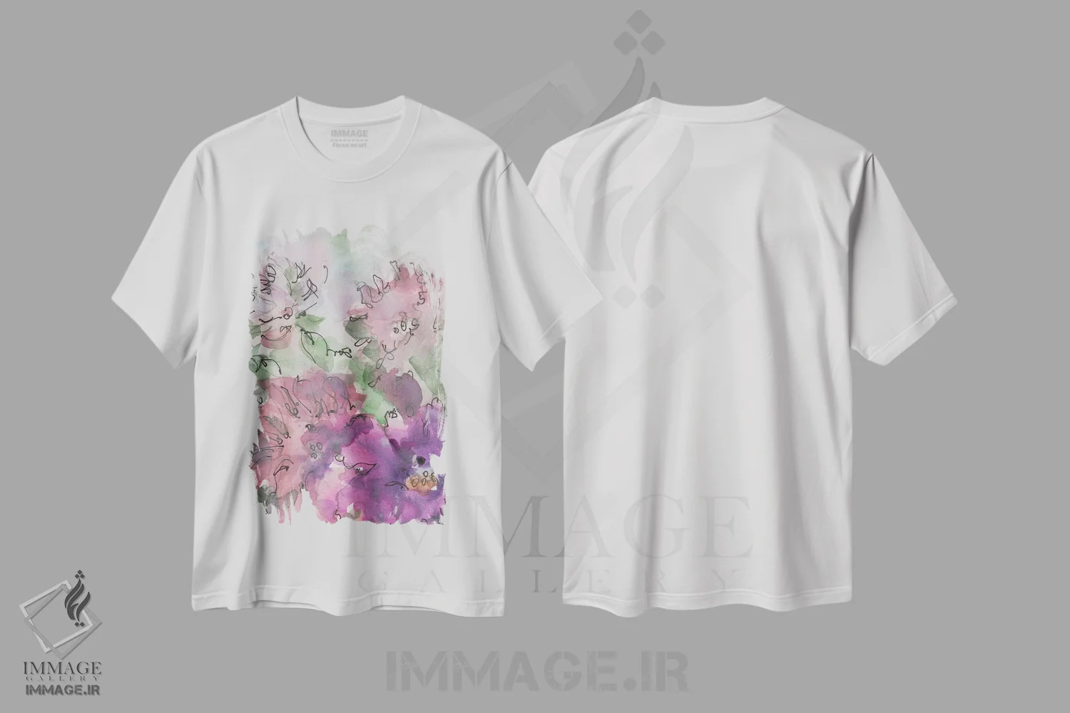 تیشرت سفید طرح دار جزئیات ظریف III، دکور معاصر اثر ساموئل دیکسون | immage.ir