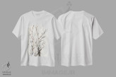 تیشرت سفید طرح دار شاخه ها با آبرنگ I، تزئینی اثر ساموئل دیکسون | فروشگاه ایماژ