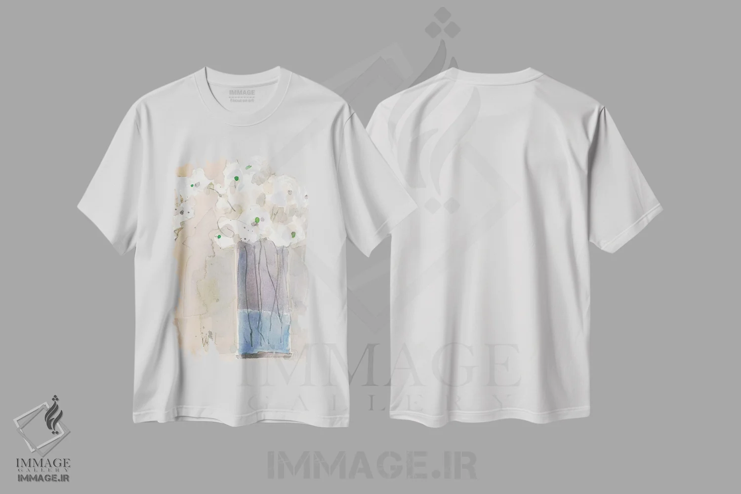 تیشرت سفید طرح دار گلدان کوچک II، دکور معاصر اثر ساموئل دیکسون | immage.ir