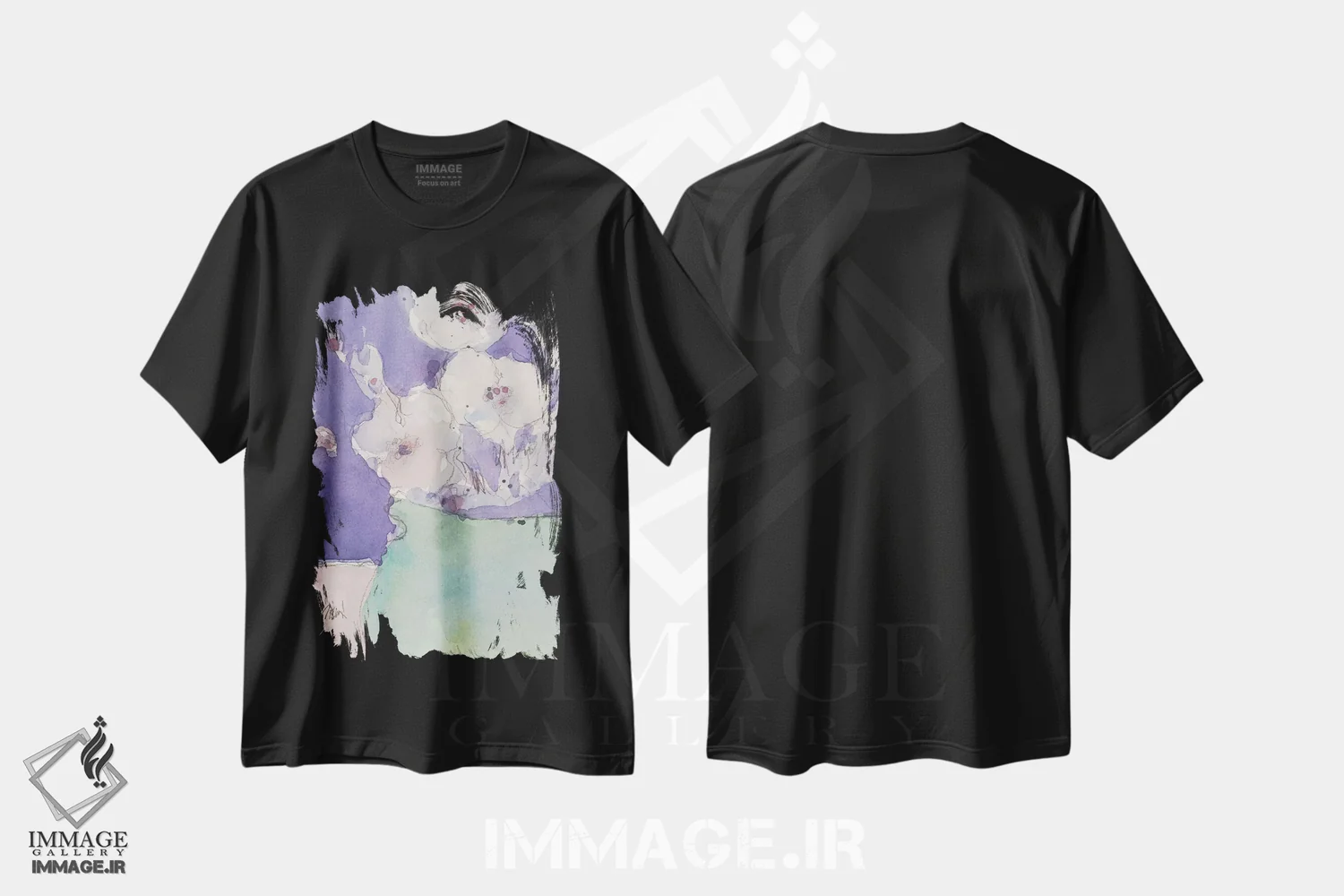 تیشرت مشکی طرح دار اشیای گلدار ۲، دکور معاصر اثر ساموئل دیکسون | فروشگاه ایماژ