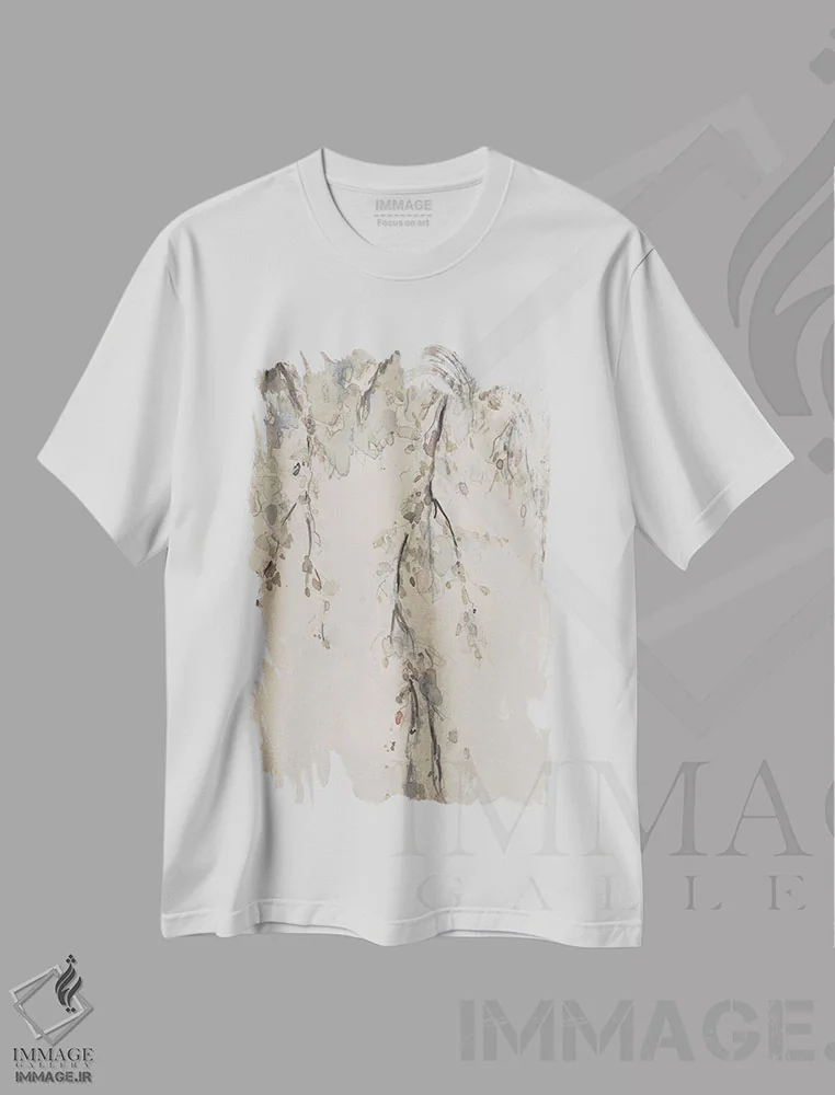 تیشرت سفید طرح دار سایهٔ معمولی ۱، دکور معاصر اثر ساموئل دیکسون | immage.ir