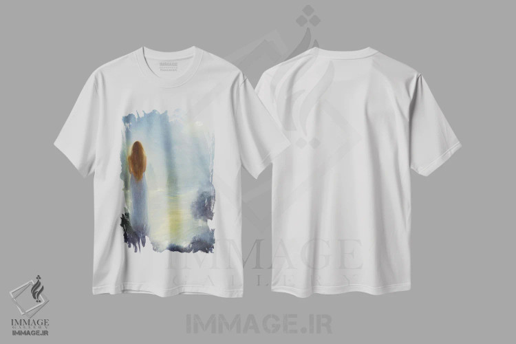 تیشرت سفید طرح دار درخشان، مدیوم اثر دیوید جواکین | immage.ir