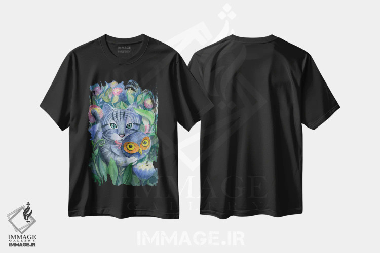 تیشرت مشکی طرح دار شکارچی، مدیوم اثر دیوید جواکین | فروشگاه ایماژ
