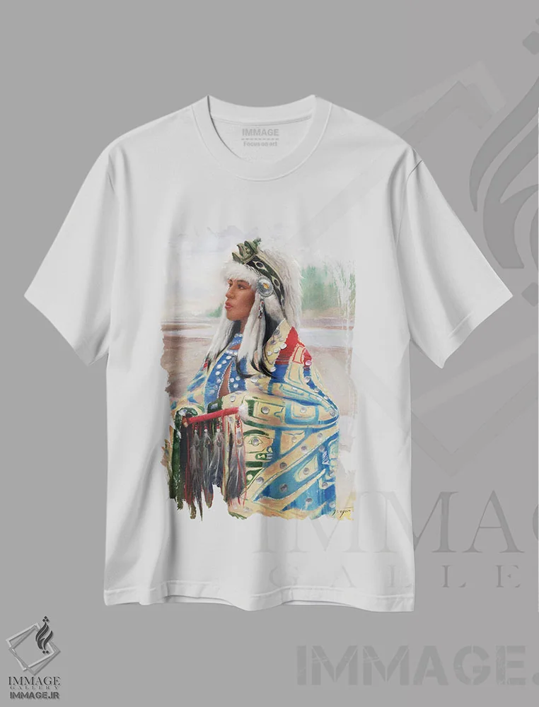 تیشرت سفید طرح دار داروی کلاغ سیاه، تزئینی اثر دیوید جواکین | فروشگاه ایماژ