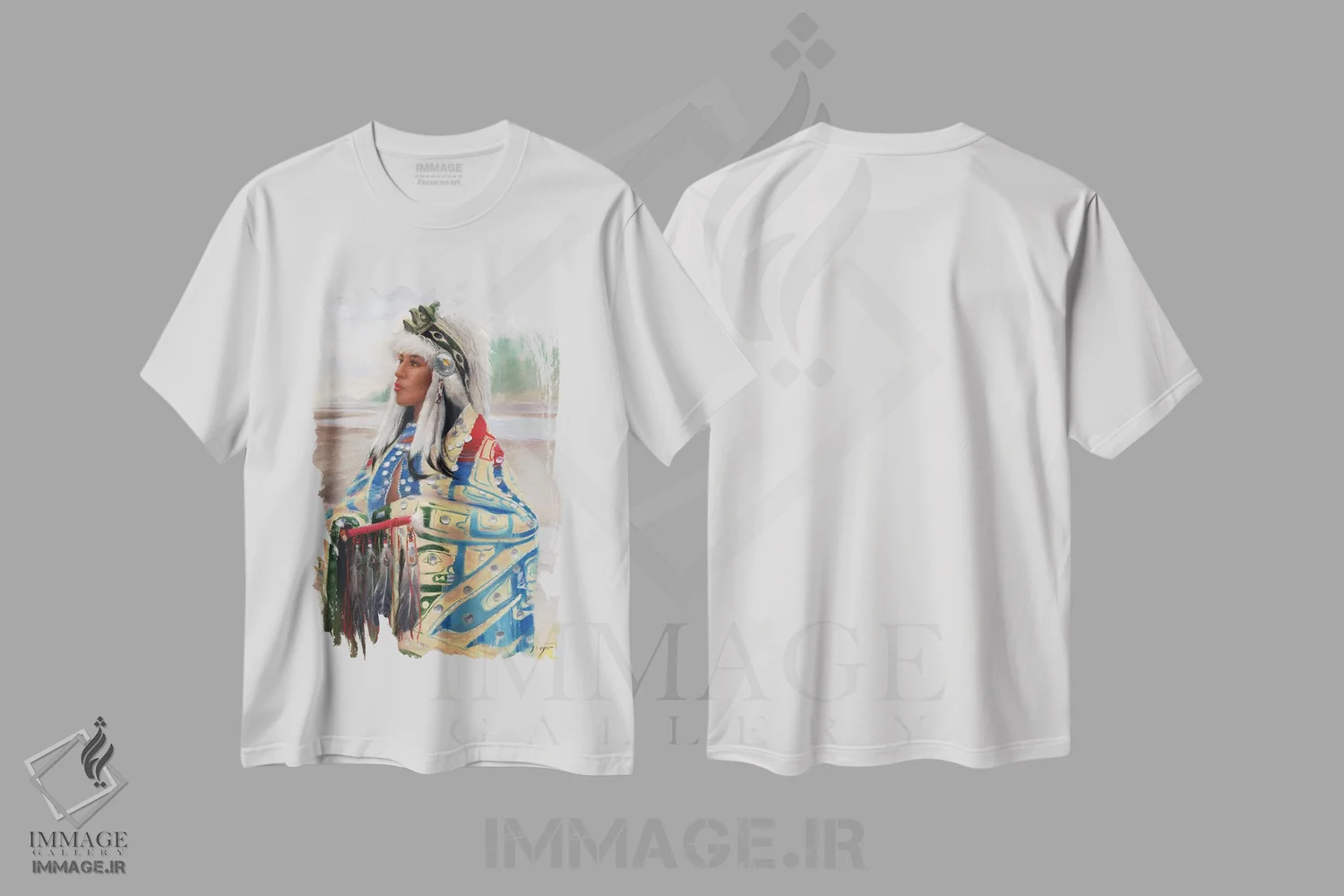 تیشرت سفید طرح دار داروی کلاغ سیاه، تزئینی اثر دیوید جواکین | فروشگاه ایماژ