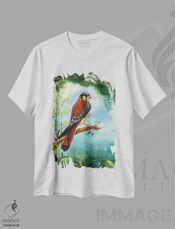 تیشرت سفید طرح دار جنگجوی کوچک، تزئینی اثر دیوید جواکین | immage.ir