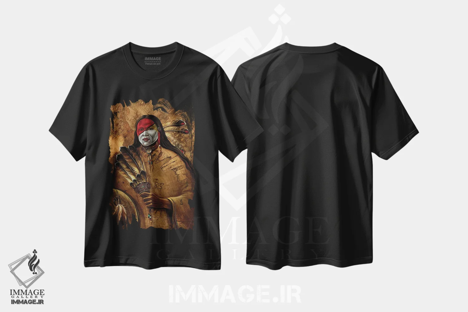 تیشرت مشکی طرح دار شاهین کوچک، هنر فاخر معاصر اثر دیوید جواکین | فروشگاه ایماژ