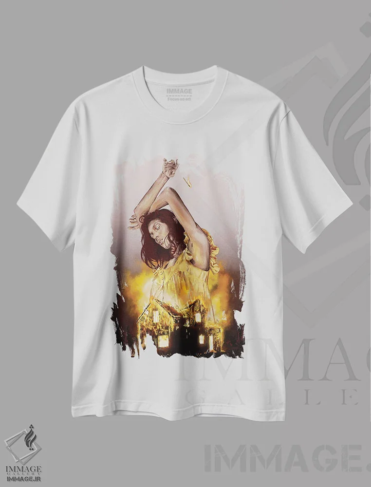 تیشرت سفید طرح دار ویرانگر خانه، دکوراسیون جایگزین اثر دنیل جیمز اسمیت | فروشگاه ایماژ
