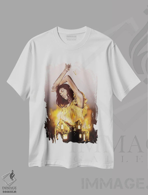 تیشرت سفید طرح دار ویرانگر خانه، دکوراسیون جایگزین اثر دنیل جیمز اسمیت | فروشگاه ایماژ
