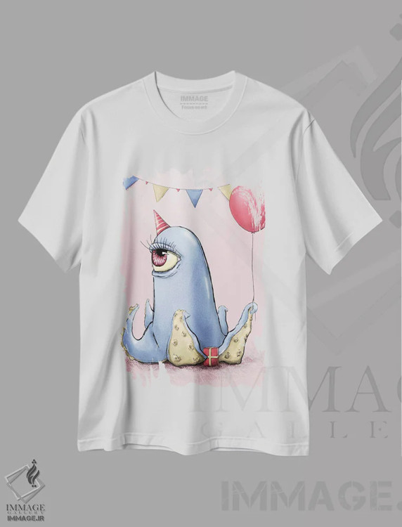 تیشرت سفید طرح دار به خود پیچیدن، دکوراسیون جایگزین اثر دنیل جیمز اسمیت | immage.ir