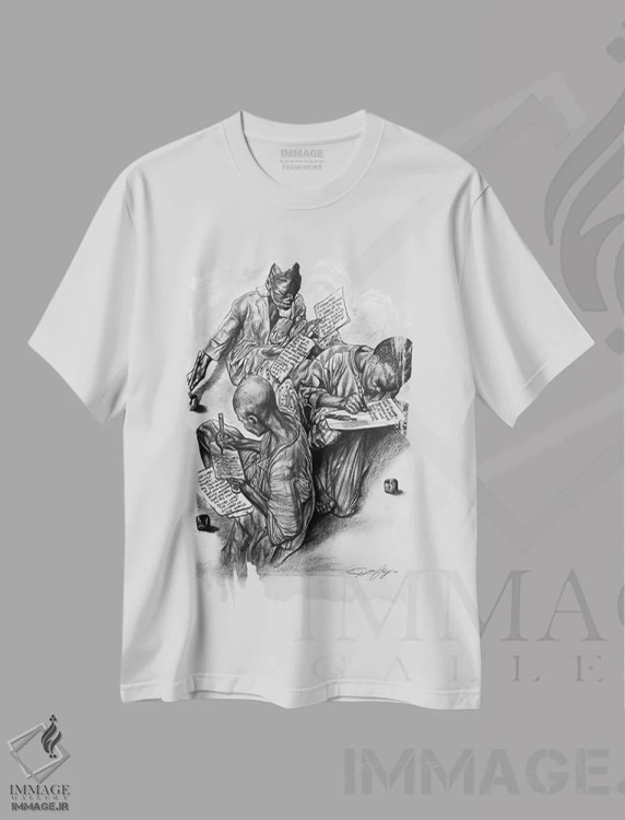تیشرت سفید طرح دار یادگیری خوب، هنر آمریکایی آفریقایی تبار اثر دیان جی | immage.ir