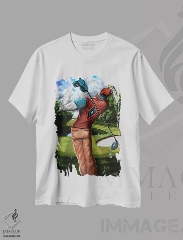 تیشرت سفید طرح دار نشانه گیری به سوی سبز، هنر آمریکایی آفریقایی تبار اثر دیان جی | فروشگاه ایماژ