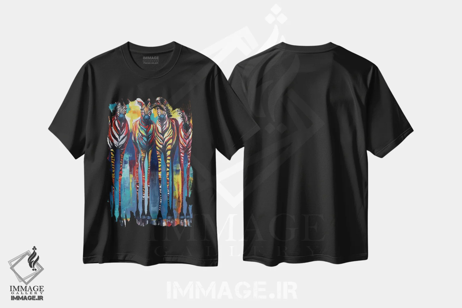 تیشرت مشکی طرح دار استار باشکوه، هنر فاخر معاصر اثر دیان جی | فروشگاه ایماژ