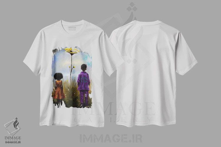 تیشرت سفید طرح دار نور پس از طوفان، هنر آمریکایی آفریقایی تبار اثر دیان جی | فروشگاه ایماژ