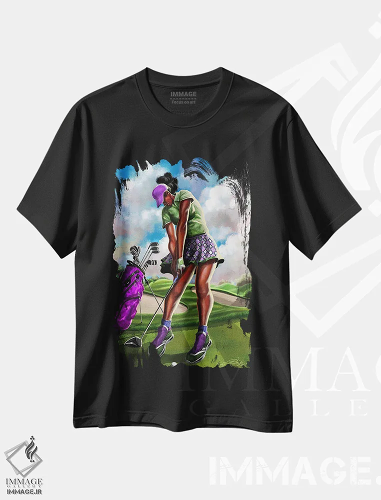 تیشرت مشکی طرح دار زیبایی و تی، هنر آمریکایی آفریقایی تبار اثر دیان جی | immage.ir