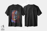 تیشرت مشکی طرح دار ترکیب چهره ها، هنر آمریکایی آفریقایی تبار اثر دیان جی | immage.ir