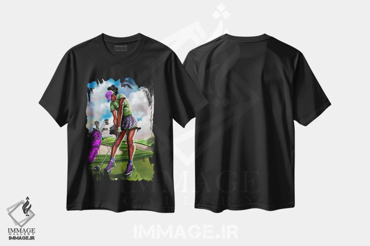تیشرت مشکی طرح دار زیبایی و تی، هنر آمریکایی آفریقایی تبار اثر دیان جی | immage.ir