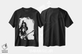 تیشرت مشکی طرح دار اسلش، هنر تزئینی سیاه و سفید اثر دراپ کیک آرت | فروشگاه ایماژ