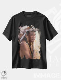 تیشرت مشکی طرح دار نگاه کنجکاوی آمیز، تزئینی اثر دیوید ادوارد کوسرا | فروشگاه ایماژ