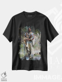 تیشرت مشکی طرح دار لباس باشکوه او، تزئینی اثر دیوید ادوارد کوسرا | فروشگاه ایماژ