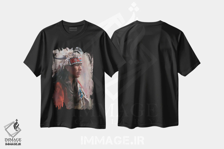 تیشرت مشکی طرح دار قانع کننده، تزئینی اثر دیوید ادوارد کوسرا | immage.ir