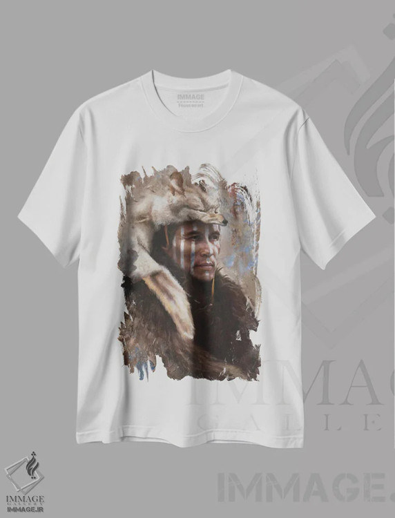 تیشرت سفید طرح دار پیشاهنگ زمستانی، تزئینی اثر دیوید ادوارد کوسرا | immage.ir