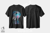 تیشرت مشکی طرح دار عروس دریایی فضایی، هنر دیجیتال اثر دیوید لوبلاو | immage.ir