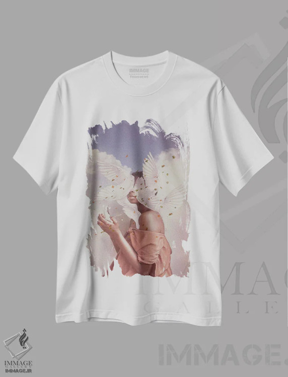 تیشرت سفید طرح دار اضطراب، هنر آمریکایی آفریقایی تبار اثر دیاندرا لی | immage.ir