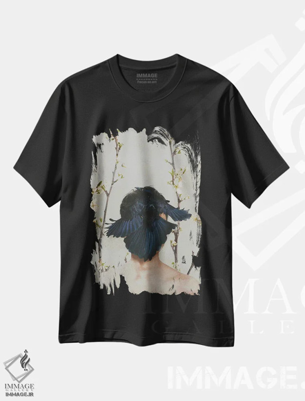 تیشرت مشکی طرح دار پنهان کردن خودمان، هنر آمریکایی آفریقایی تبار اثر دیاندرا لی | فروشگاه ایماژ