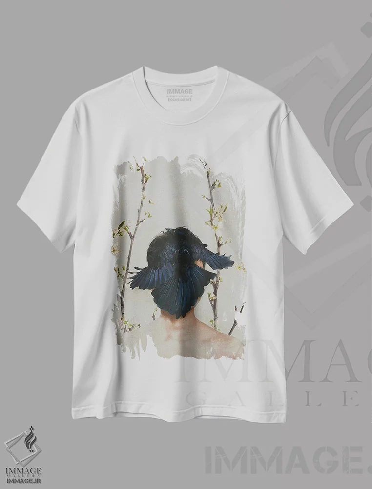 تیشرت سفید طرح دار پنهان کردن خودمان، هنر آمریکایی آفریقایی تبار اثر دیاندرا لی | immage.ir