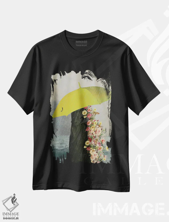 تیشرت مشکی طرح دار شفا، عکاسی ترکیبی اثر دیاندرا لی | immage.ir