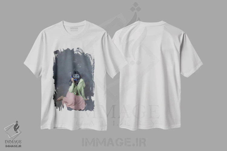 تیشرت سفید طرح دار من نمی ترسم، هنر آمریکایی آفریقایی تبار اثر دیاندرا لی | فروشگاه ایماژ