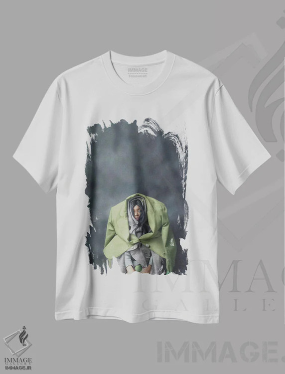 تیشرت سفید طرح دار صدف، هنر آمریکایی آفریقایی تبار اثر دیاندرا لی | immage.ir