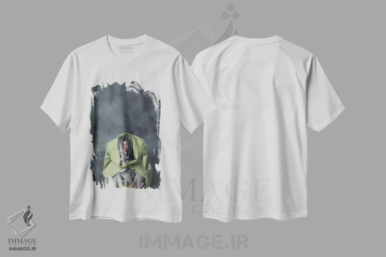 تیشرت سفید طرح دار صدف، هنر آمریکایی آفریقایی تبار اثر دیاندرا لی | immage.ir