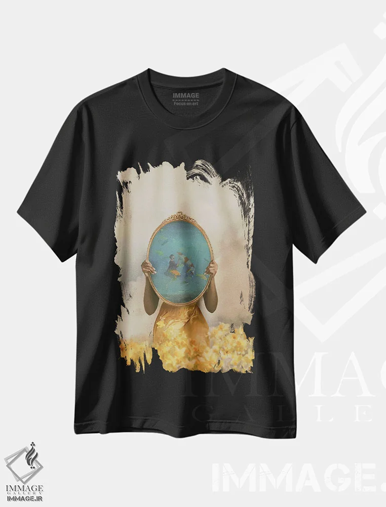 تیشرت مشکی طرح دار ماهی بزرگ، هنر آمریکایی آفریقایی تبار اثر دیاندرا لی | immage.ir