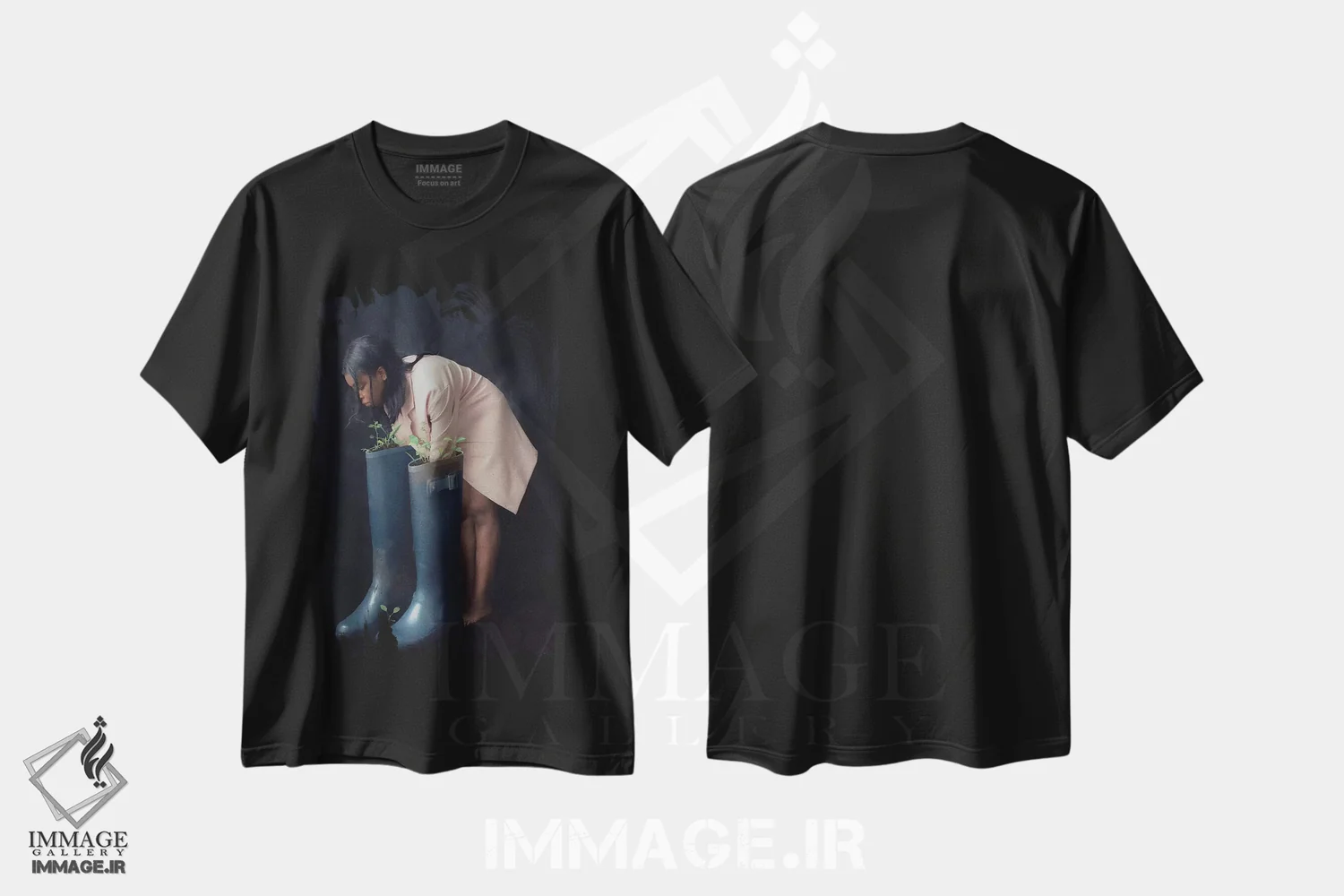 تیشرت مشکی طرح دار محیط زیستی، هنر آمریکایی آفریقایی تبار اثر دیاندرا لی | immage.ir