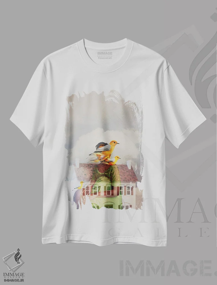 تیشرت سفید طرح دار منطقه راحتی، هنر آمریکایی آفریقایی تبار اثر دیاندرا لی | immage.ir