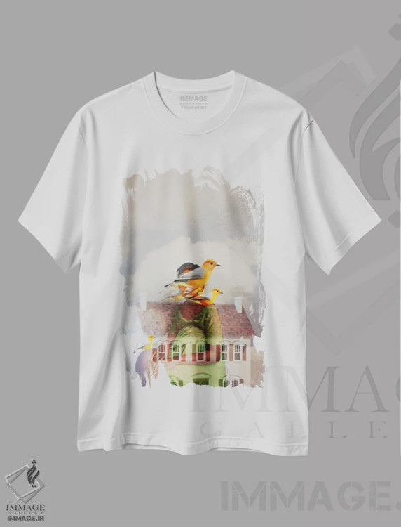 تیشرت سفید طرح دار منطقه راحتی، هنر آمریکایی آفریقایی تبار اثر دیاندرا لی | immage.ir