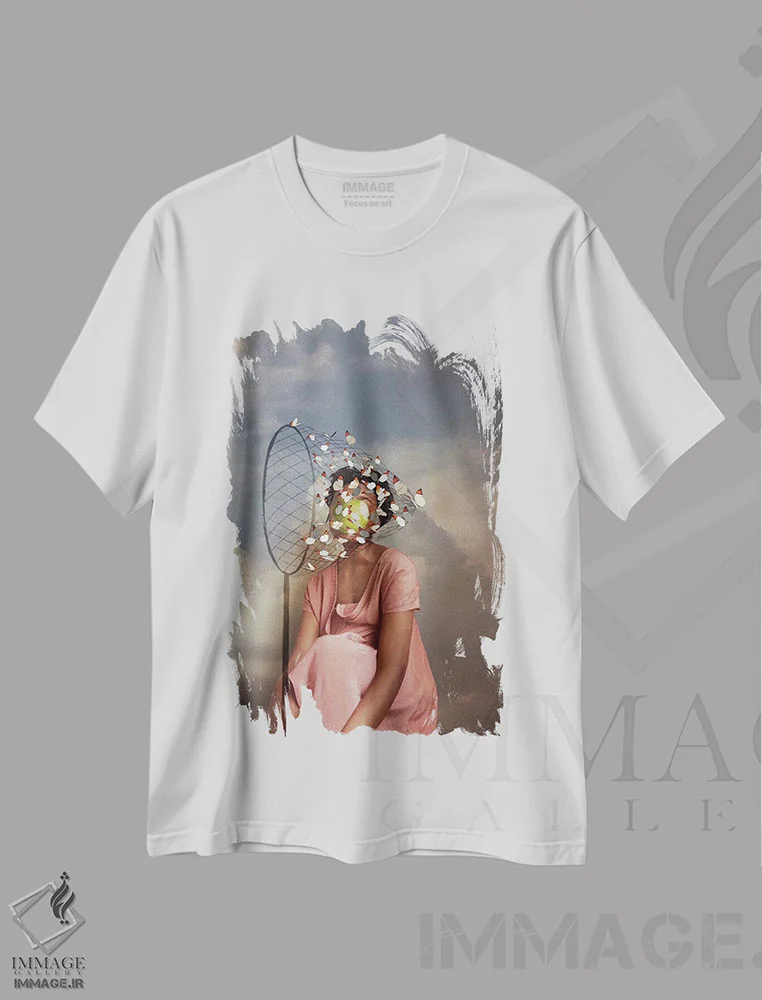 تیشرت سفید طرح دار رفتار انسانی، هنر آمریکایی آفریقایی تبار اثر دیاندرا لی | immage.ir