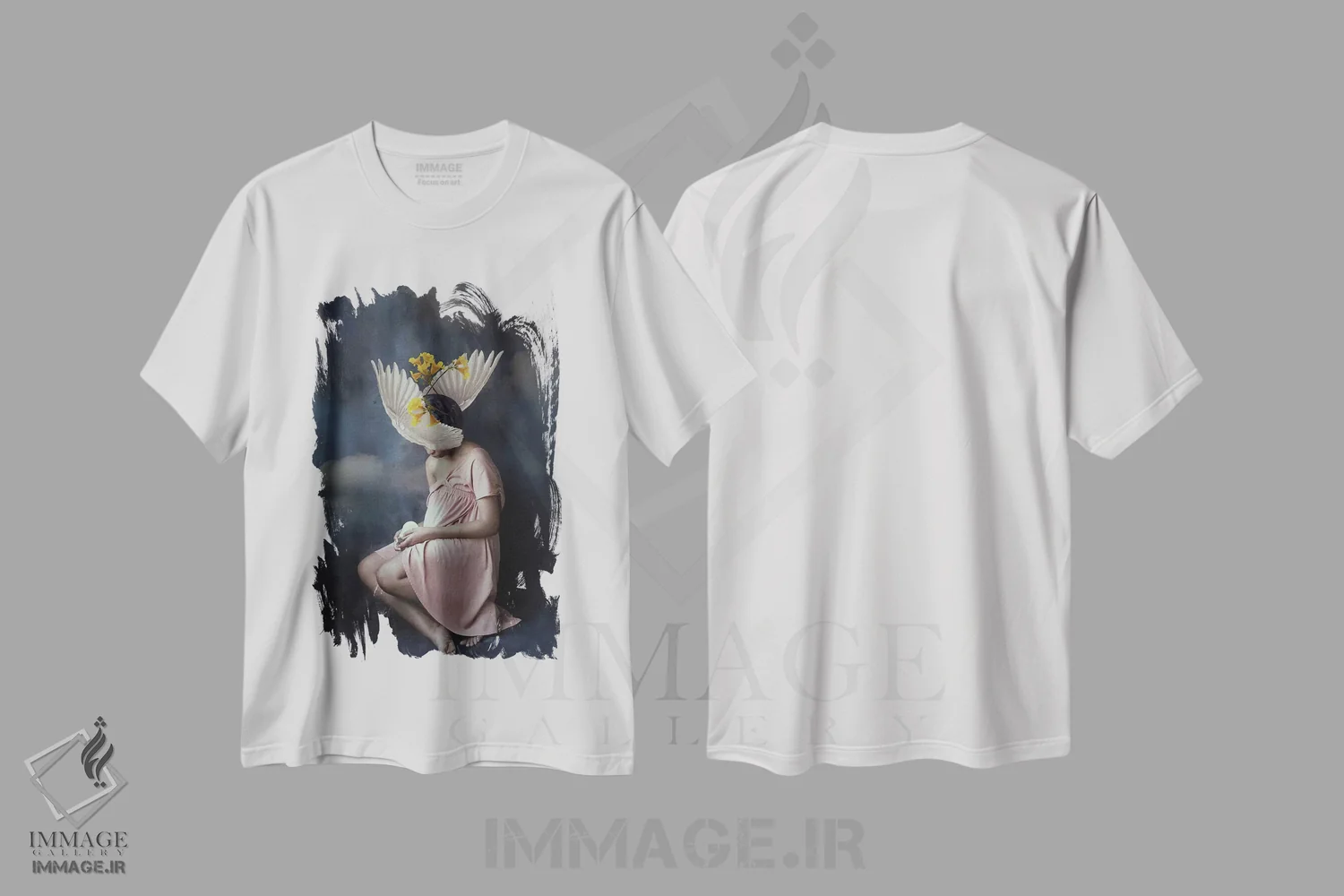 تیشرت سفید طرح دار شکست خورده، هنر آمریکایی آفریقایی تبار اثر دیاندرا لی | فروشگاه ایماژ