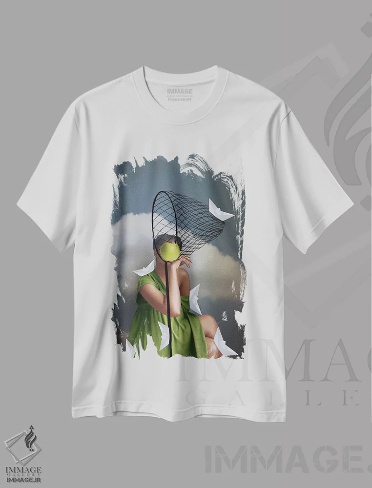 تیشرت سفید طرح دار تعادل، هنر آمریکایی آفریقایی تبار اثر دیاندرا لی | immage.ir