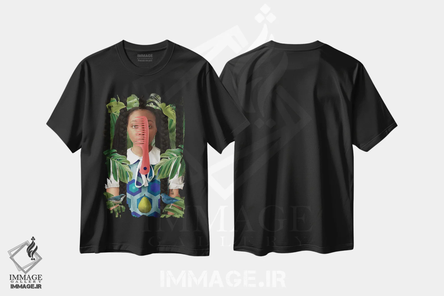 تیشرت مشکی طرح دار رشد طبیعی، هنر آمریکایی آفریقایی تبار اثر دیاندرا لی | immage.ir