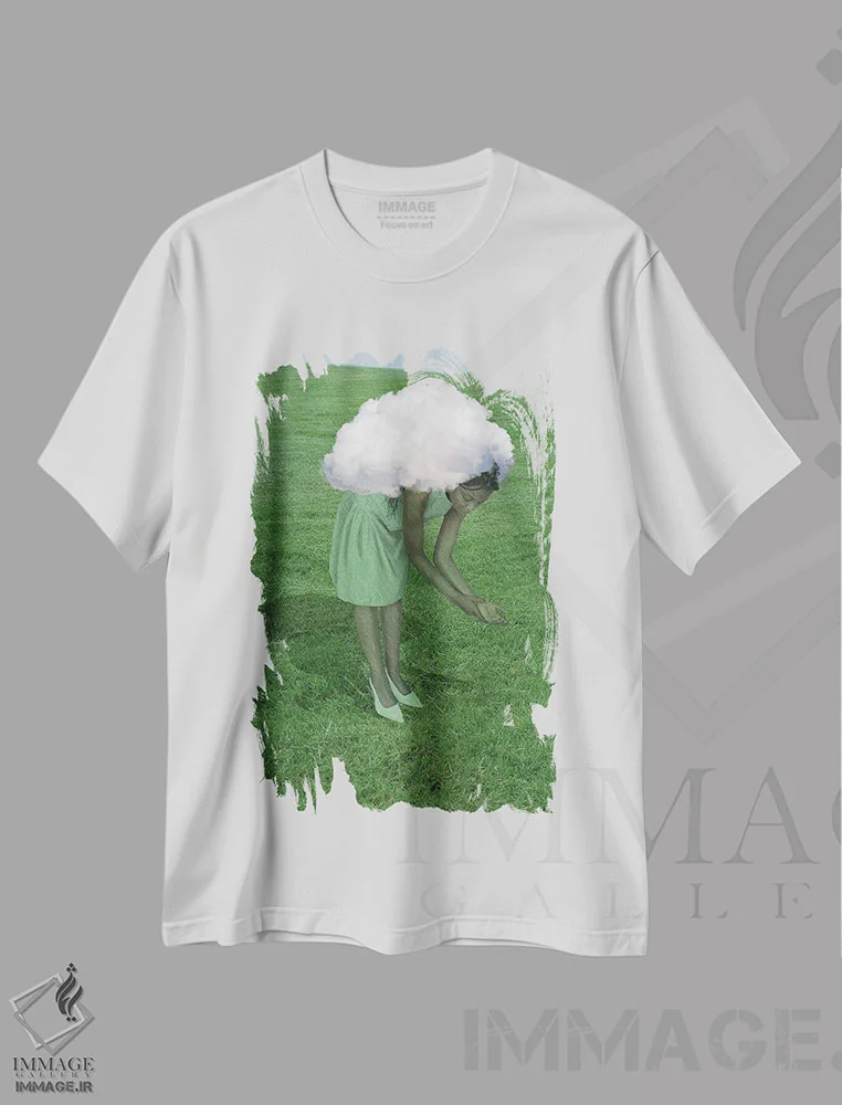 تیشرت سفید طرح دار بخشنده، هنر آمریکایی آفریقایی تبار اثر دیاندرا لی | فروشگاه ایماژ