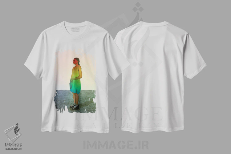 تیشرت سفید طرح دار شهر رنگین کمانی، هنر آمریکایی آفریقایی تبار اثر دیاندرا لی | immage.ir