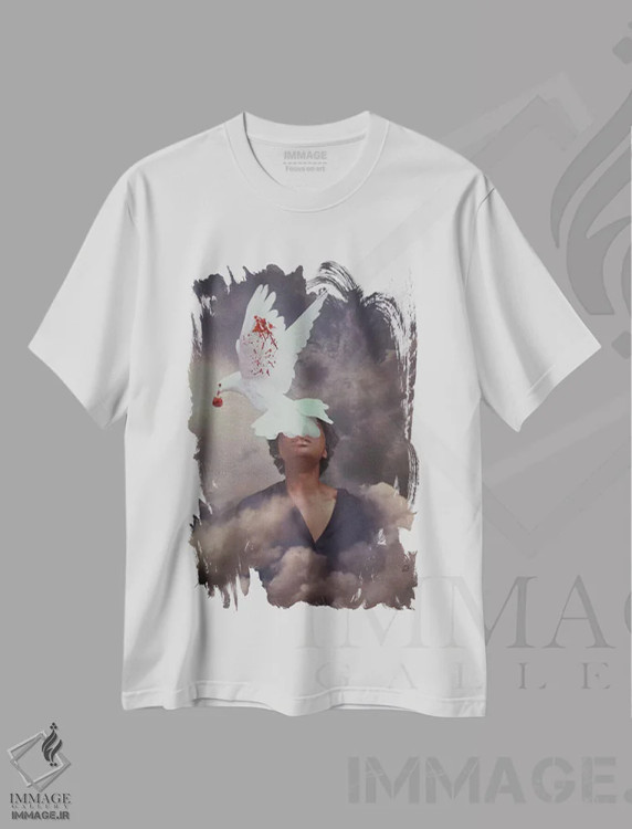 تیشرت سفید طرح دار ترس ها، هنر آمریکایی آفریقایی تبار اثر دیاندرا لی | immage.ir