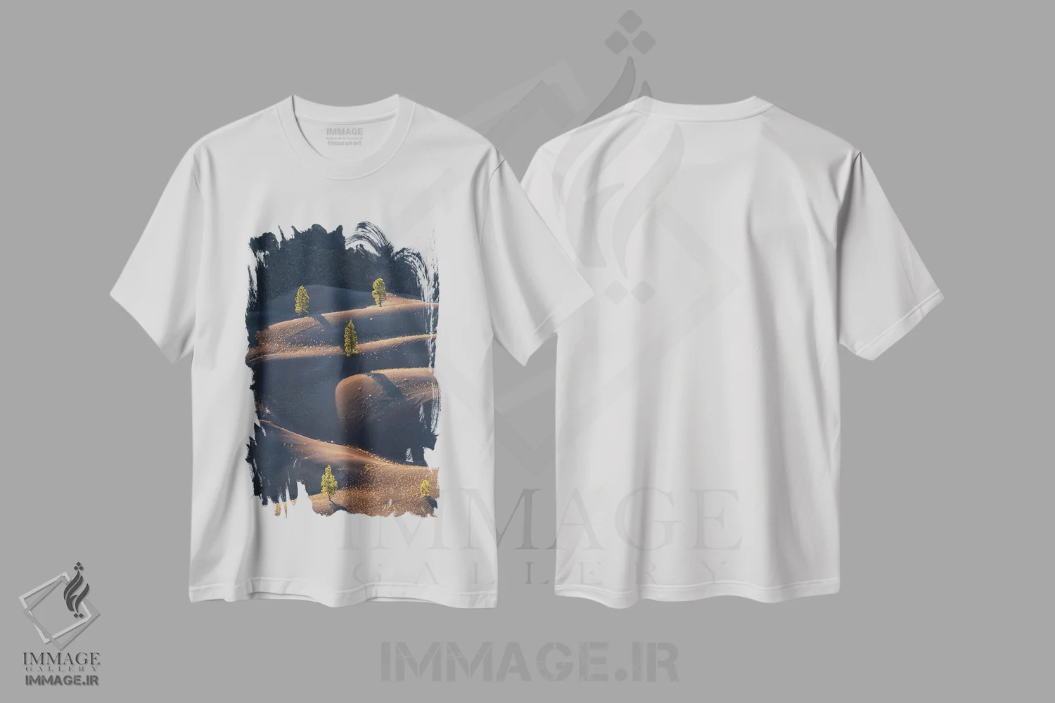 تیشرت سفید طرح دار زندگی آتشفشانی، مدیوم اثر داستین لِفور | immage.ir