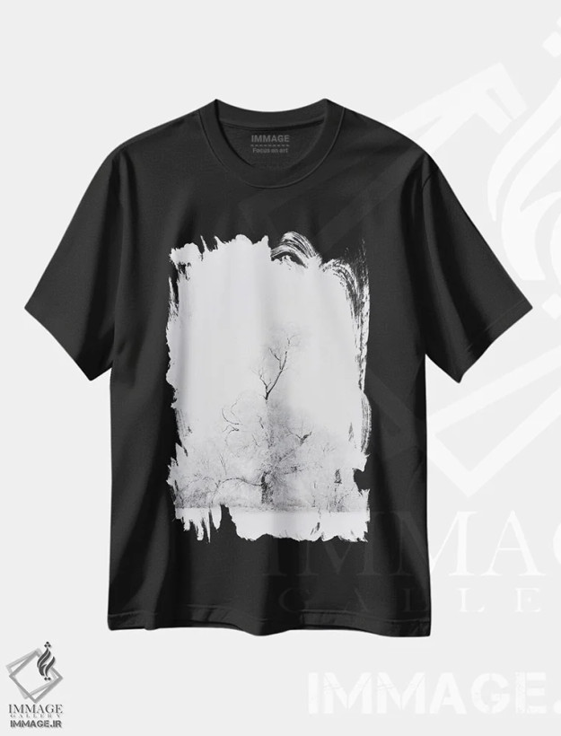 تیشرت مشکی طرح دار درخت روح، مدیوم اثر داستین لِفور | فروشگاه ایماژ