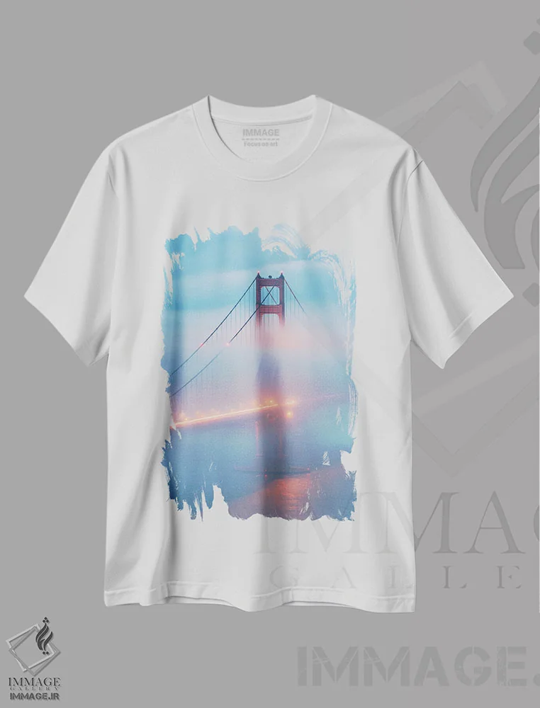 تیشرت سفید طرح دار لایه لایه، مدیوم اثر داستین لِفور | immage.ir