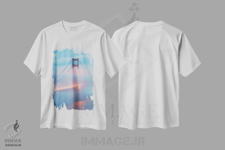 تیشرت سفید طرح دار لایه لایه، مدیوم اثر داستین لِفور | immage.ir